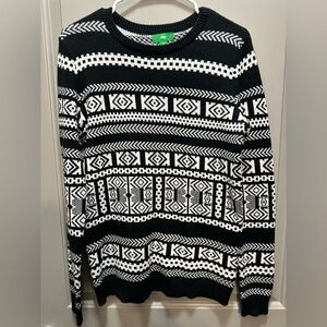 Dip Size S Black/White Crewneck Sweater EUC